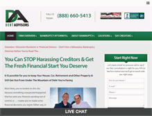 Tablet Screenshot of mydebtadvisors.com